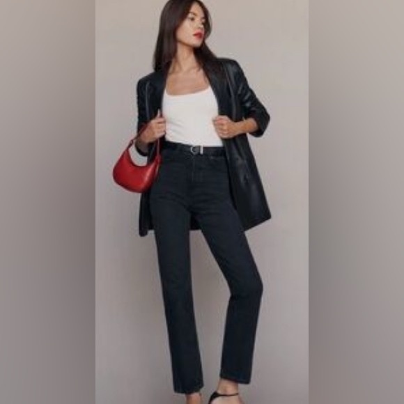 Reformation Denim - Reformation Black Straight Leg Jeans